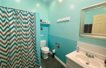 Full bathroom inside the spirit creek retreat house