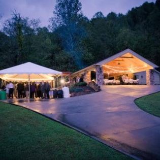 Pavilion at night Event Rental